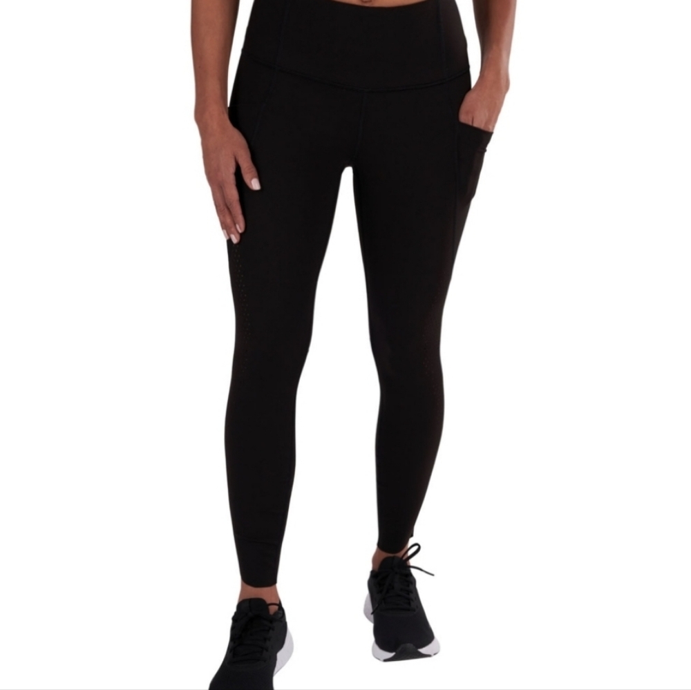 NWT Member's Mark Perforated Leggings Medium Black